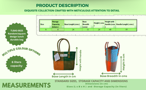 TLBAS-0025/Four big squares-Lunch basket