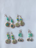 TLBDWS-0010/Beaded combo Earrings -set of 3