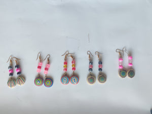 TLBDWS-0010/Beaded combo Earrings -set of 3