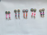 TLBDWS-0010/Beaded combo Earrings -set of 3