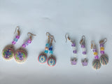 TLBDWS-0010/Beaded combo Earrings -set of 3