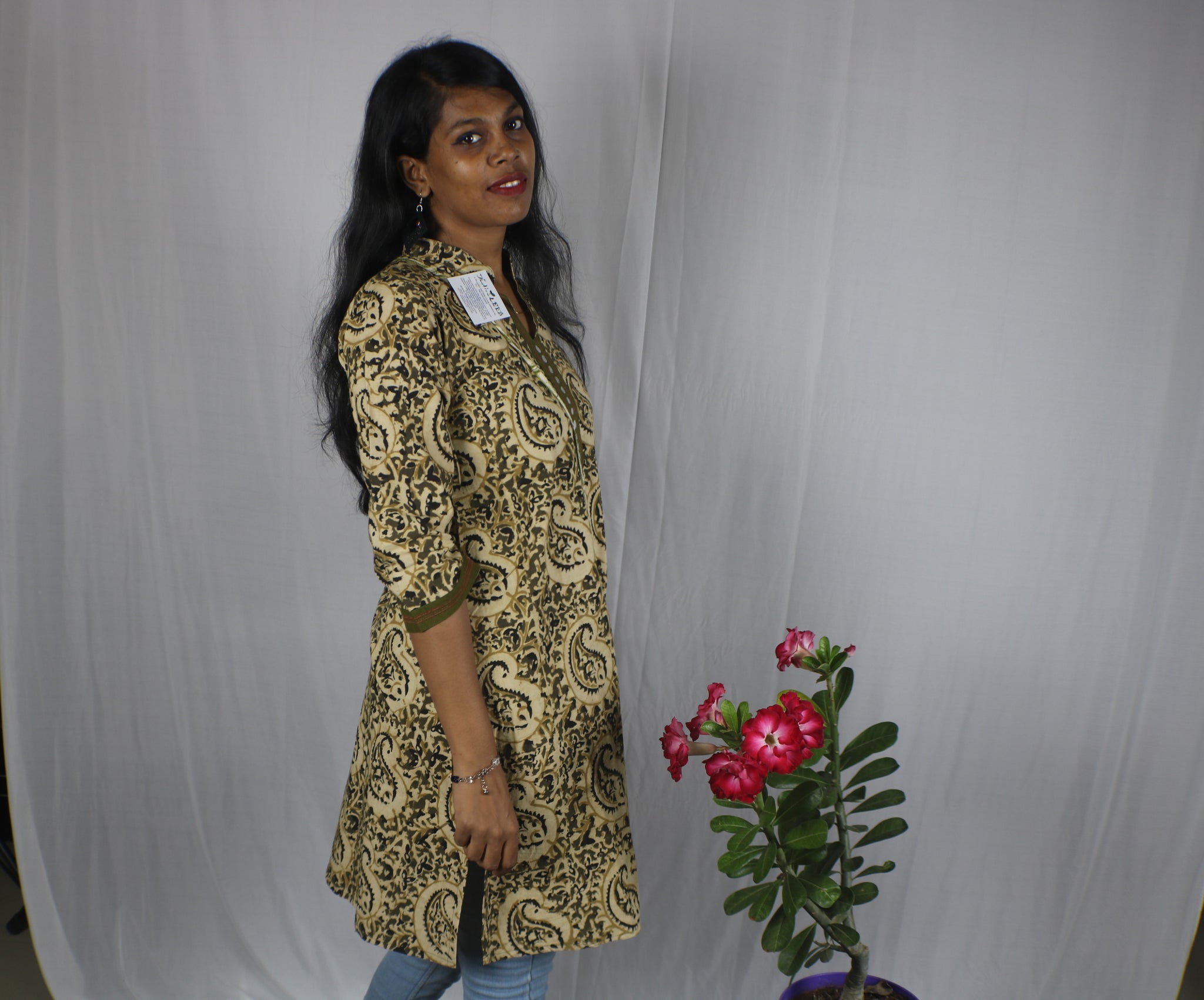 TLFABk-00011b/Kalamkari/Long Kurtis