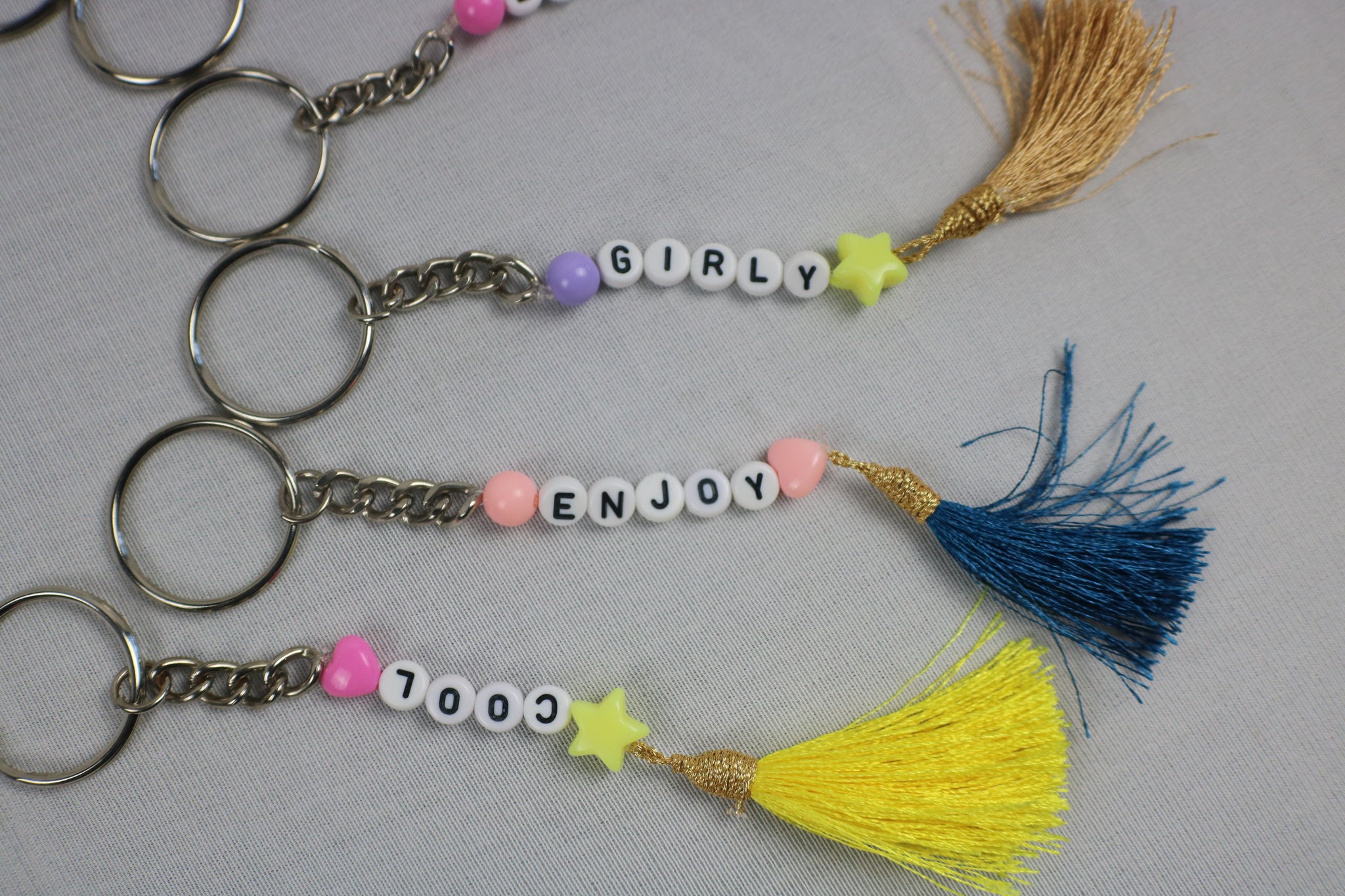 TLDIYKC-004a/Beaded Keychains -set of 3