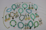 TLBDS-008/Beaded coloured combination of bracelets, anklets, earrings-set