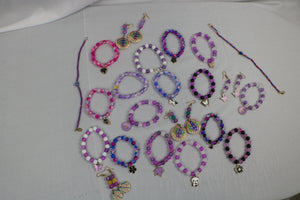 TLBDS-008/Beaded coloured combination of bracelets, anklets, earrings-set