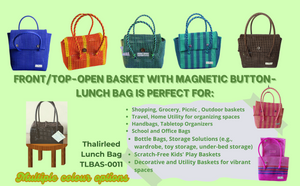 TLBAS-0011/Convenience meets style for lunch, Front or Top-open Basket