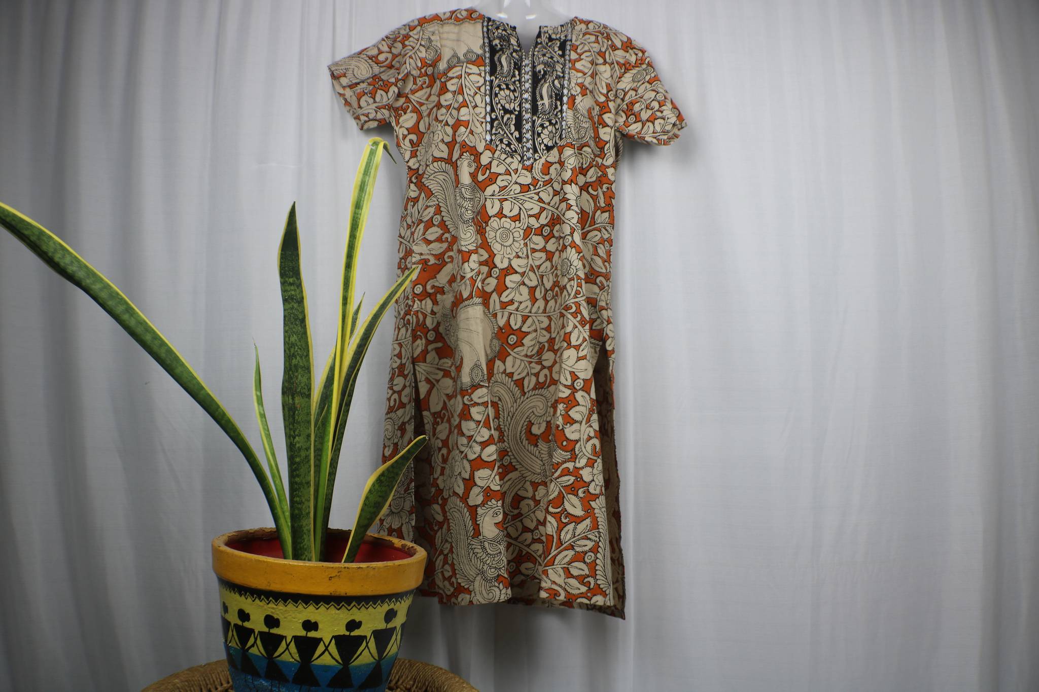 TLFABk-00011a/Kalamkari/Long Kurtis