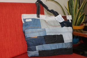 TLCB-0014/Denim Applique Tote bags