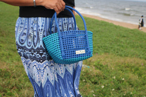 TLBAS-002/Handwoven Nautical-themed boat shape basket