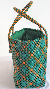 TLBAS-0045/Check-Cross Knot Basket - Thalir Leed®